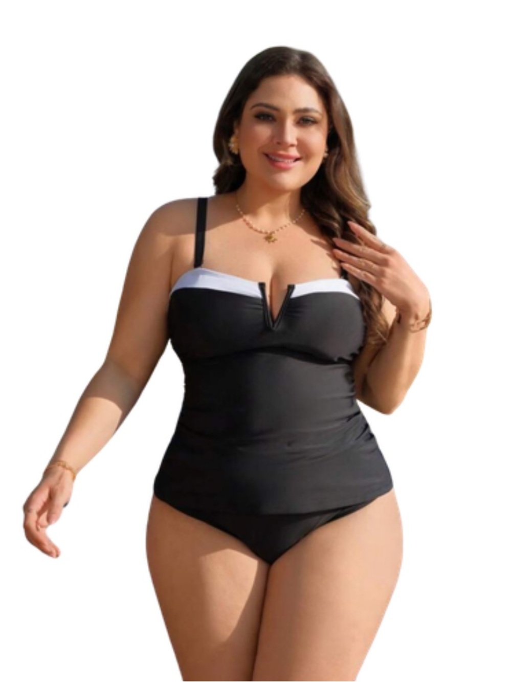 Black & White Tankini Swimsuit